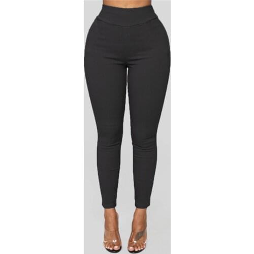 2021 Autumn Women Pants Casual Sexy High-Waisted Leggings Women Plus Size Solid Color Footwear High-Waist Pencil Pants