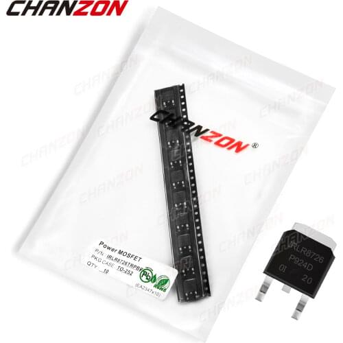 10Pcs IRLR8726TRPBF TO-252 Power SIC Mosfet Transistor Bipolar Junction BJT Powerful Tube Fets SMD 86A 30V Integrated Circuits