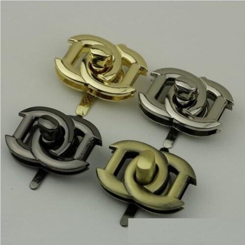 10pieces/lot) factory wholesale luxury handbags metal twist lock decorative buckle hardware accessories