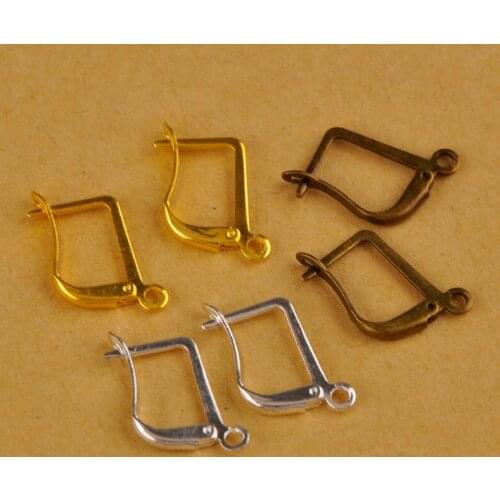 13x20mm 1000piece Antique Bronze Sliver Gold Plated French Leverback Earring Findings Ear Ring Clasp Hooks Earrings Earwires