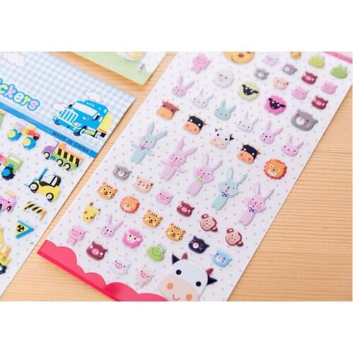 30packs 3d Scrapbooking sticker Kawaii Cartoon Wall decoration Creative DIY Diary scrapbooking Handbook Stickers