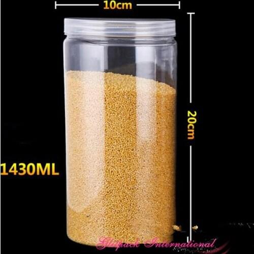 90pcs 10*20cm 1430ml Sealed food storage containers 50oz large canning jars Clear plastic food containers storage jars with lids