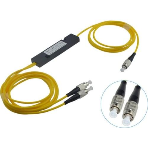 Free Shipping 1310/1550nm Dual Window 50/50 Coupling Ratio FC/PC ABS Box Type 1x2 FBT Coupler FBT Splitter