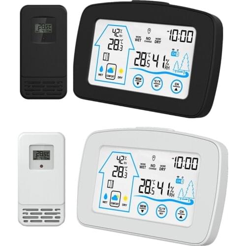 YJ-5003 Press Screen Weather Station Transmitter Humidity Meter Clock