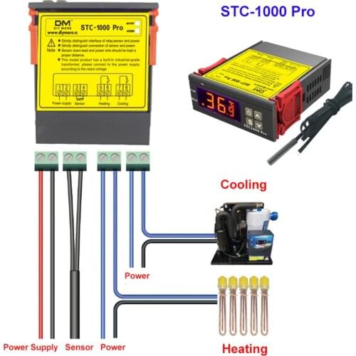 Digital Temperature Controller Thermostat Thermoregulator Incubator Relay LED 10A Heating Cooling STC-1000 Pro STC1000 110V 220V