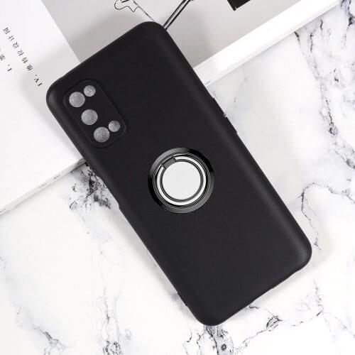 For Realme 7 5G 6.5" Realme V5 Realme7 RMX2111 Back Ring Holder Bracket Phone Case Smartphone TPU Soft Silicone Cover