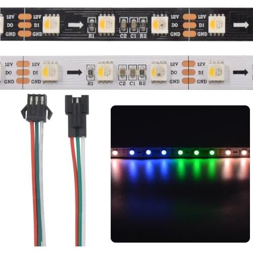 50M 10X5M DC12V SK6812 RGBW RGBWW 60LEDs/m 5050 SMD Flexible LED Light Strip IP20 IP65 IP67 White PCB 1 IC driver 3 leds