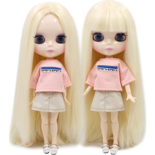 ICY DBS Blyth doll bjd toy blonde ivory straight hair white skin joint body 1/6 30cm BL0510