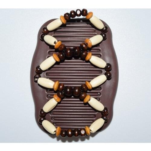 Cream beads brown magic comb 20 pcs/lot classical comb Easy to Use professional lady hair tidy up