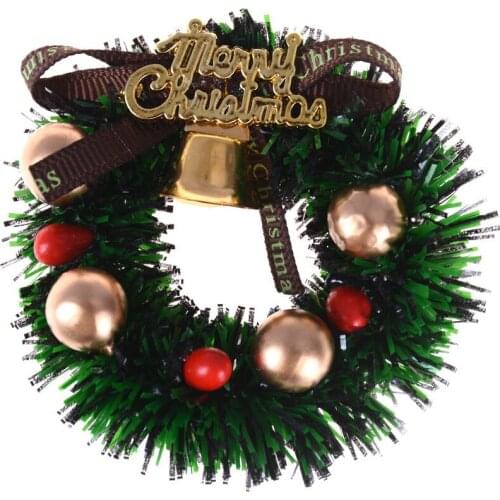 1:12 Scale Dollhouse Mini Miniature Christmas Wreath Garland Christmas Ornaments Xmas Decor