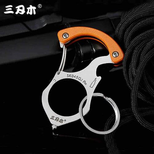 Sanrenmu SK045E SK045GB SK045GJ Multi EDC Tools With Bottle Opener Glass Breaker Key Chain for Camping Travel