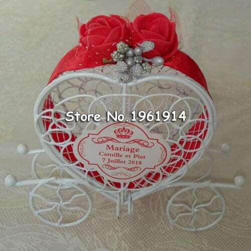 Fashion Europe iron carriage candy box, baby favour Love candy box, wedding candy box 100 pcs/lot