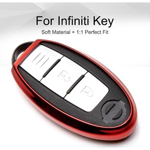 Soft TPU Car Key Case Cover for Infiniti EX35 QX70 G25 QX60 QX50 EX FX35 Q50 Q60 Q70 Key Ring Chain Pendant Styling Accessories