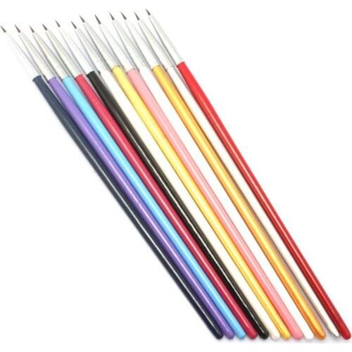 12PCS/Set Nail Art Brushes Set Acrylic UV Gel Builder Brush Polish Drawing Painting Pen DIY Design Manicure Tools