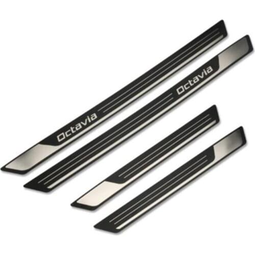 For Skoda Octavia A5 A7 2007-2012 2013-2018 Car accessories Car-styling Stainless steel Door Sill scuff Plate