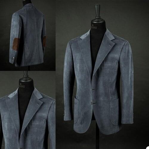 Suit Jacket England Style 2021 New Design Solid Blazer Mens Streetwear Skinny Fashion Thick Cocktail Party Male Outfit