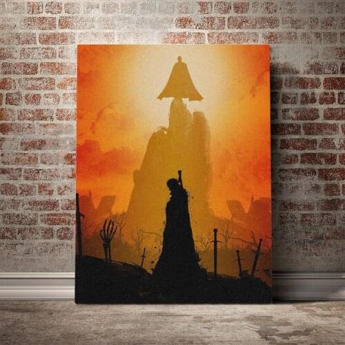 Berserk Guts Manga Anime Poster Canvas Wall Art Decoration prints for living Kid Children room Home bedroom decor painting