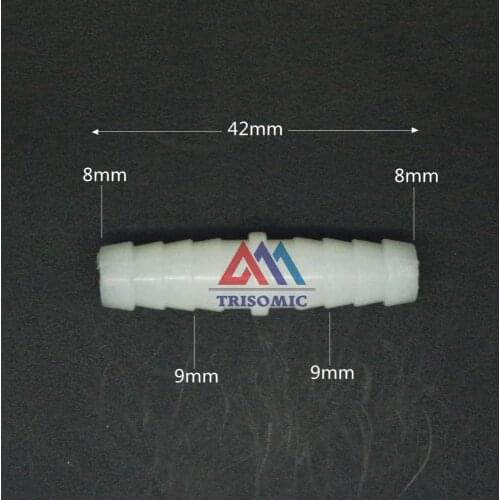 8mm Straight Connector Plastic Fitting Connector Material PE Plastic Silicone Hose PVC Tube Joiner Fitting Aquarium Fish Tank