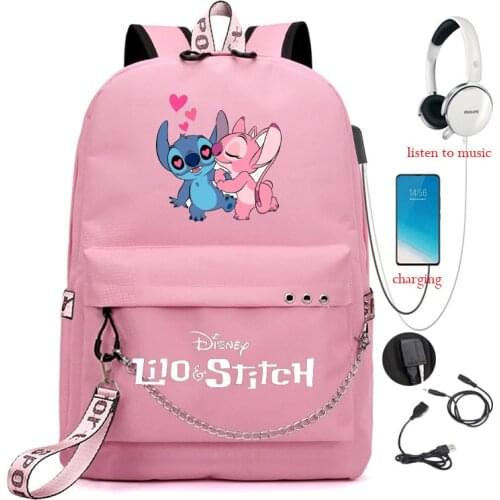 Stitch Women Backpack School Bag For Teenage Girls Boys Laptop Ladies Youth Travel mochila infantil Daily Bags