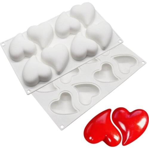 8 Cavity Love Shape Silicone Mold LOVE Chocolate Mousse Mold Cake Dessert Mould Valentines Day Mold Cake Decorating Tools