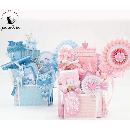 Panalisacraft folded gift tag Metal Cutting Dies Craft Dies Scrapbooking Card Making Album Embossing Stencil Die Cut