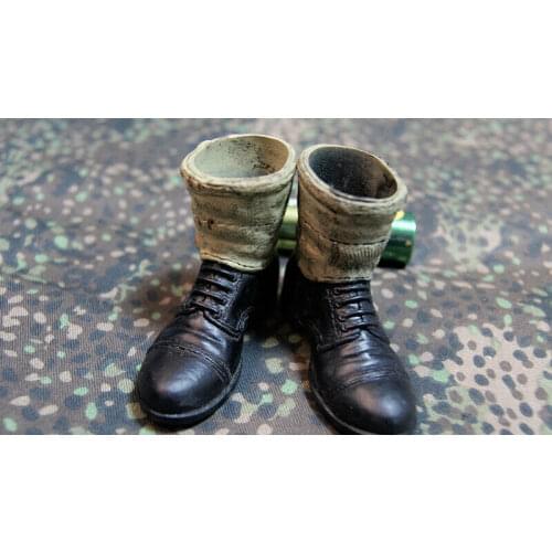 1/6th WWII Yellow Leggings Rubber Boots Model for 12" Action Figure