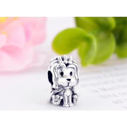 925 Sterling Silver Jack Mane Lion Bead With United King Flag Fit Original Pan Charm Bracelet For Making Women Berloque 2020