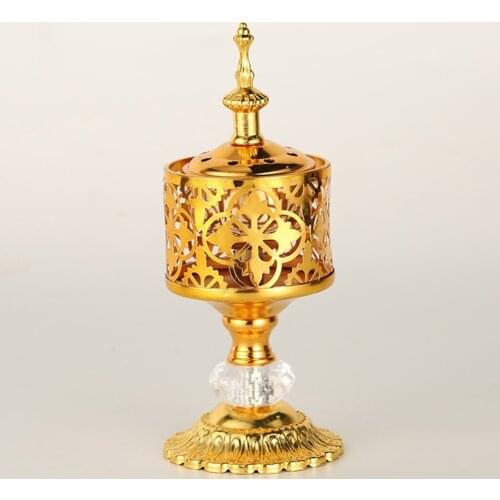 1* Incense Burner Metal Decorative Arabian Bakhoor Incense Burner Mabkhara Censer Candle Holder In Stock Drop Shipping