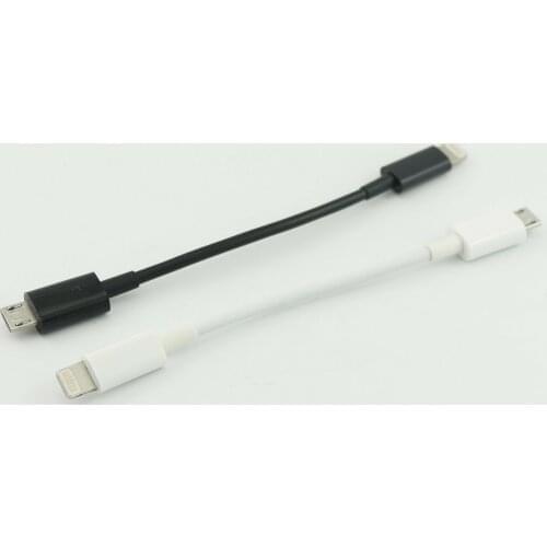 1pcs Micro USB 5Pin Male to Lightning Male Plug Data Charging Adapter Connector Cable 12cm