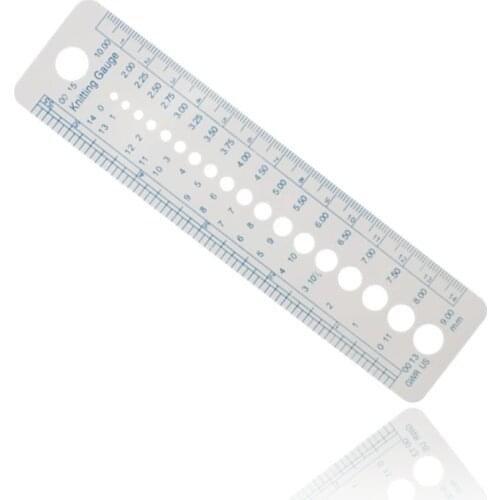 1PC Plastic Sweater Knitting Ruler Gauge Inch/CM Straight Rulers Sewing Measuring Tools, Student Geometric Drawing Measure Ruler