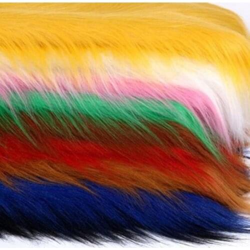 12cm Long multi colors plush toy fabric luxury long hair faux fur fabric hand make DIY cosplay background fur fabric