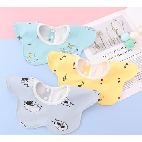 3pcs Baby Bibs Waterproof Cotton Cartoon Flower Shape Baby Feeding Burp Cloth Soft Saliva Towel Baby Bib Newborn Stuff