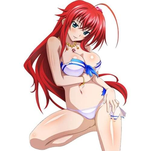 3D Sexy Uniform Girl High School DxD Funny Anime Car Styling Rias Gremory Render for Bumper Motorcycle Car Decoration for Car