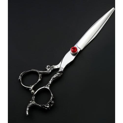 Dragon handle 7.0 inch professional JP440C pet dog cat grooming cutting scissors straight thinning pet haircut groomer shears
