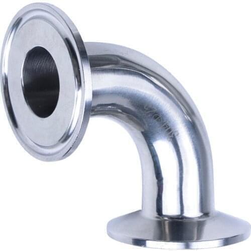 OD 1-3/4'' 45mm Sanitary Tri Clamp Elbow 90 Degree 304 Stainless Steel Sanitary Tri-Clamp Elbow Pipe Fitting