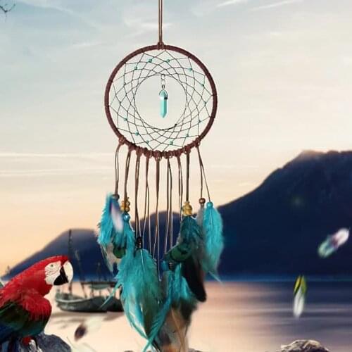 Emerald Dream Catcher Pendant for Home Wall Hanging Decor Kawaii Room Decoration Accessories DIY Indian Style Boho Macrame