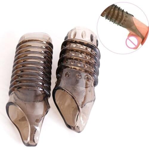 Penis erektion ring Reusable Silicone Cock Ring Sleeve Penis Enlargement Delayed Ejaculation Sex Toys For Men cockrings extender
