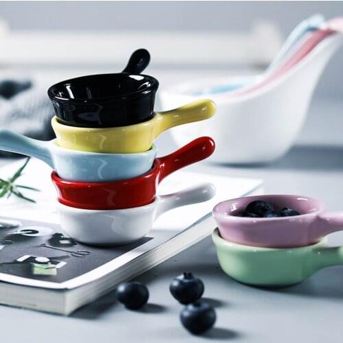 Creative Japanese Handle Mini Small Porcelain Dish Seasoning Sauce Vinegar Dish Sauce Dish Dip Dish Ceramic Seasoning