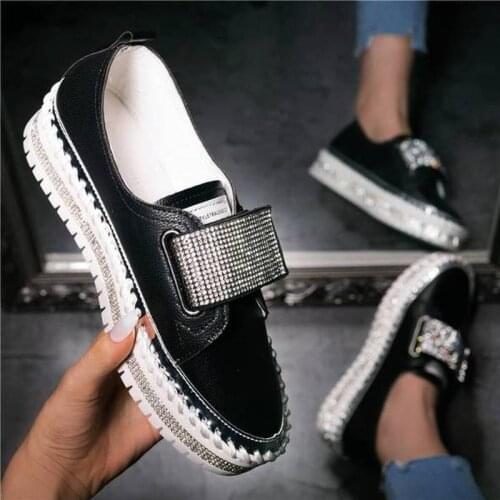 Summer Women Wedge Canvas Shoes 2020 New Casual Ladies Single Shoes Plus Size Breathable Rhinestone Slip-on Women Sandals Pumps
