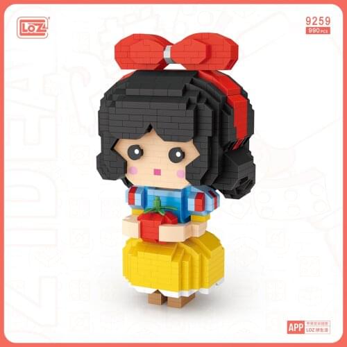 LOZ Diamond Mini Block Brick Toy Snow White Princess Girl Character Action Figures Building Assembly Toy Bricks Educational 9259