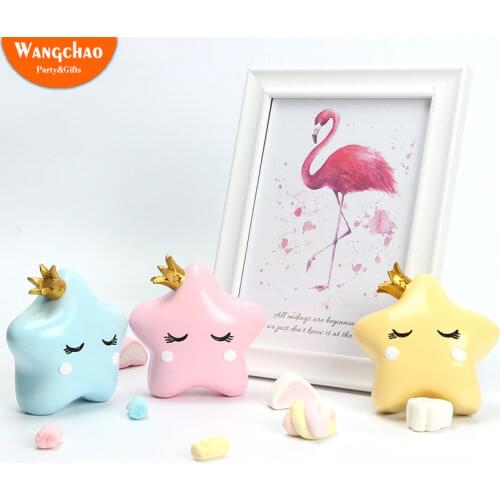 Cute Resin Star Crown Cake Topper Birthday Cakes Happy Birthday Cake Topper Party Supplies Kawaii Cake Decoration Baby Shower