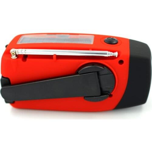 Multifunctional Hand radio Solar Crank Dynamo Powered AM/FM/NOAA Weather Radio Use Emergency LED Flashlight and Power Bank