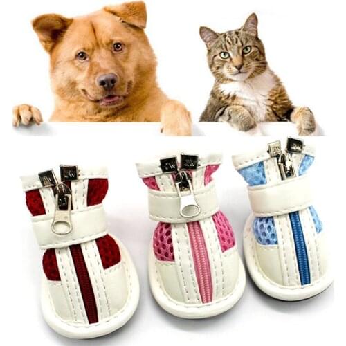 Fashion Zipper Sports Shoes Dog Shoes Pet Shoes Breathable Breathable Mesh Shoes pattern Assorted colors and sizes supply