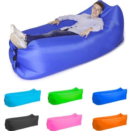 Camping Inflatable Lazy Sofa Outdoor Lazy Bag Ultralight Beach Camping Travel Sleeping Bag Air Bed Lounger Chair Sleep Camp Bag