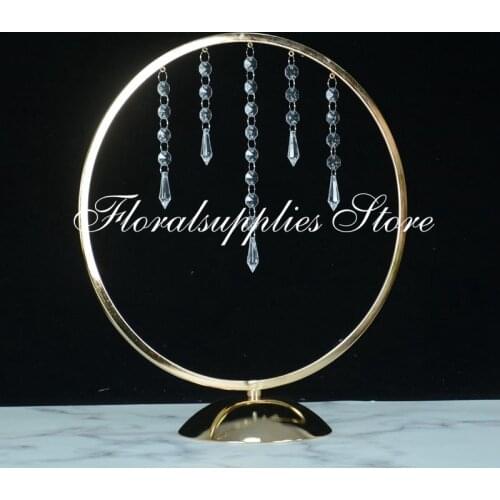 2019 New wedding decoration table centerpieces gold color metal round Ring Arch Set for wedding events and party centerpiece dec