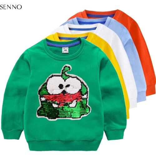 SENNO Boys kids t-shirt baby boys clothes dinosaur frog kids autumn sweatershirt blouse tops childrens sweater hoodies