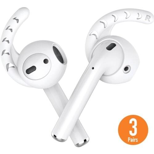 Replacement Soft Silicone Antislip Ear Cover Hook Earbuds Tips Earphone Silicone Case for EarPods 3 Pairs