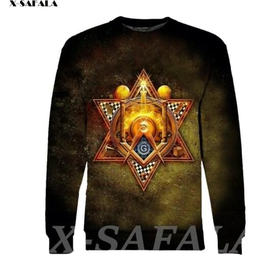 FREEMASONR The Enlightenment 3D Printed Loose Sweatshirt Hoodie Man Female Outwear Pullover Jersey Tops Hoody Sporty Streetwear