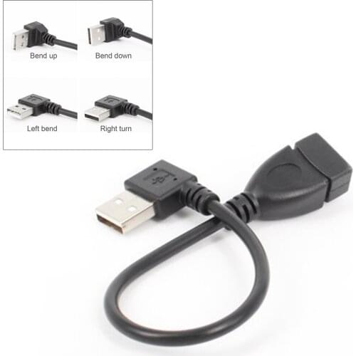 USB 2.0 Cables Accessories 20cm Angle 90 Degree Extension Cable Right / Left / Up / Down Male to Female A to B Adapter