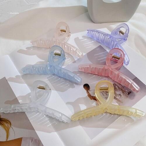 Vintage Hair Claw Hair Clips for Women Elegant Colorful Solid Color Claw Clip Girls Hairclip Hair Barrettes Hair Accessories New